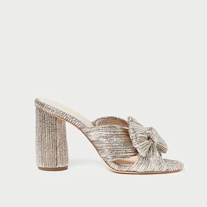 Loeffler Randall Penny Champagne Pleated Bow Heel